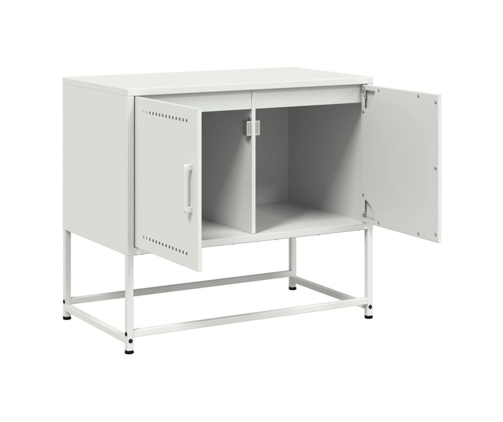 TV skříňka bílá 68,5 x 39 x 60,5 cm ocel - 9