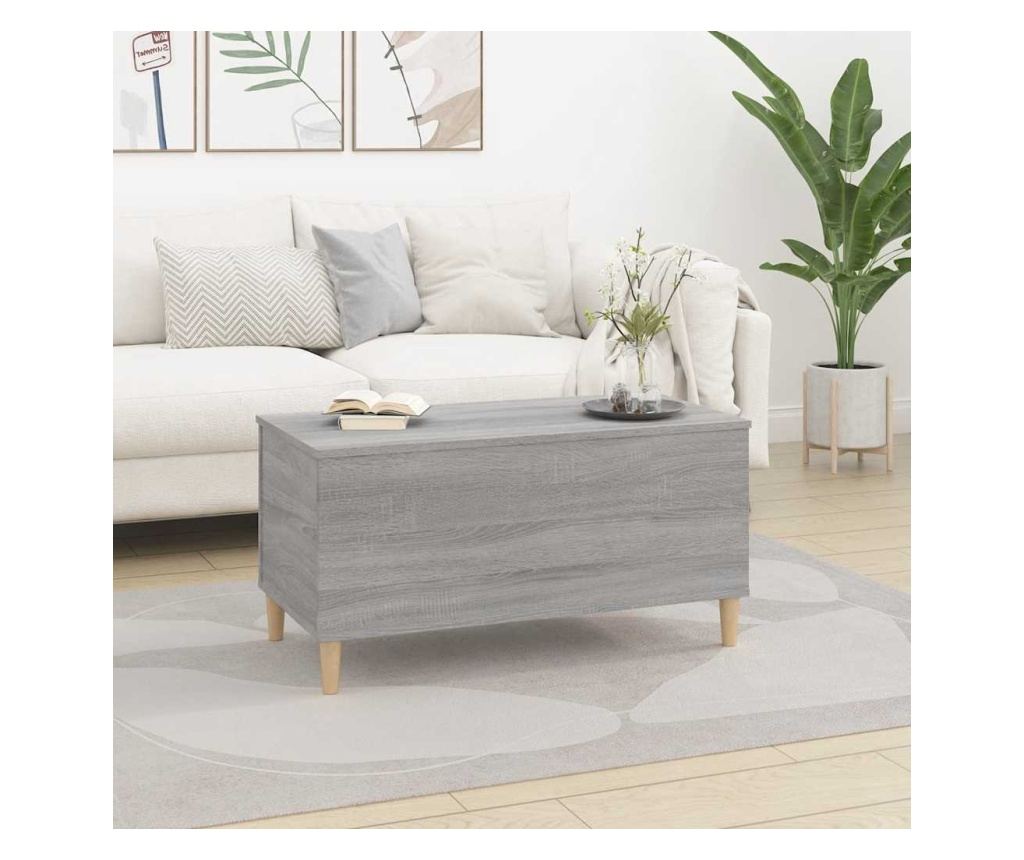 Konferenční stolek šedý sonoma 90x44,5x45 cm kompozitní dřevo - 3