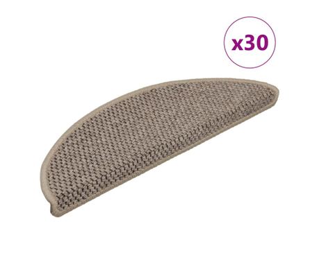 Самозалепващи стелки за стълби сизал 30бр 56x17x3 см