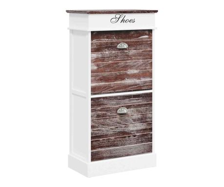 vidaXL Pantofar, maro, 50 x 28 x 98 cm, lemn de paulownia