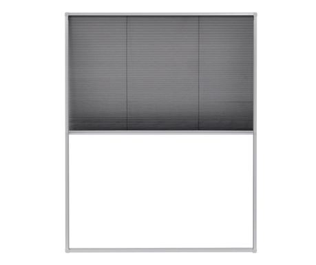 Plisirani Zaslon Protiv Insekata za Prozore Aluminijski 80x100 cm