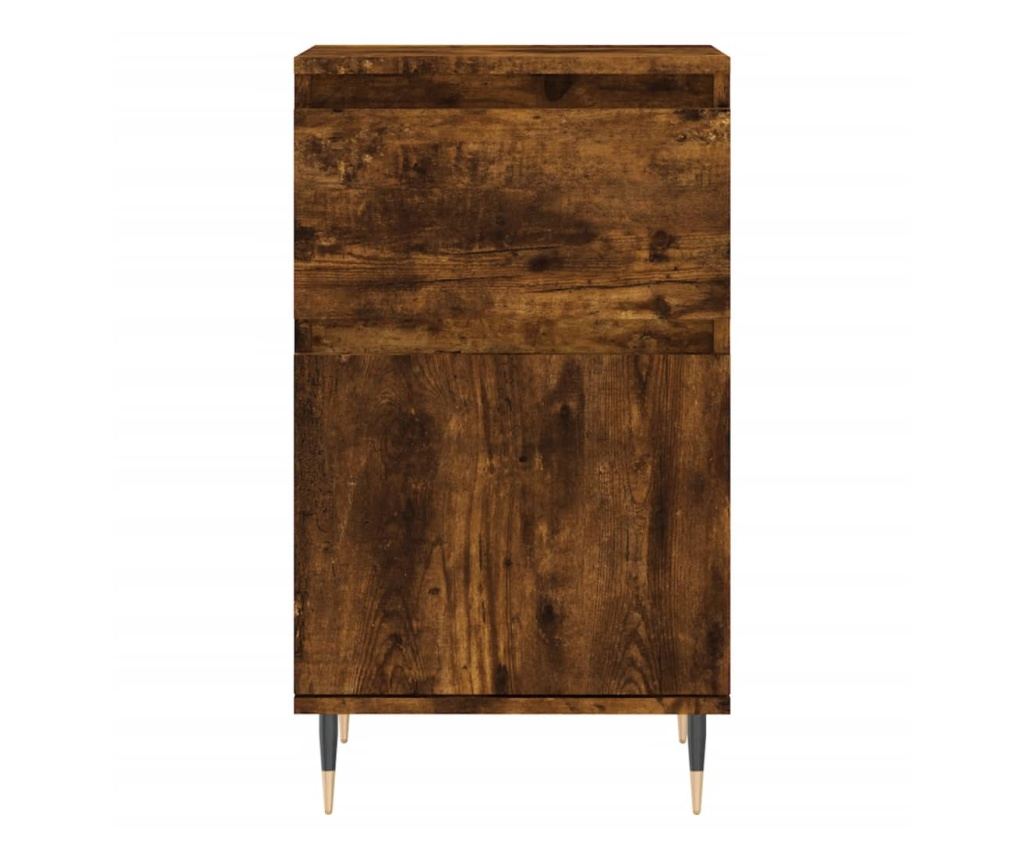 Ormarić za odlaganje, dimljeno hrastovo drvo, 40x35x70 cm, konstruirano drvo - 5