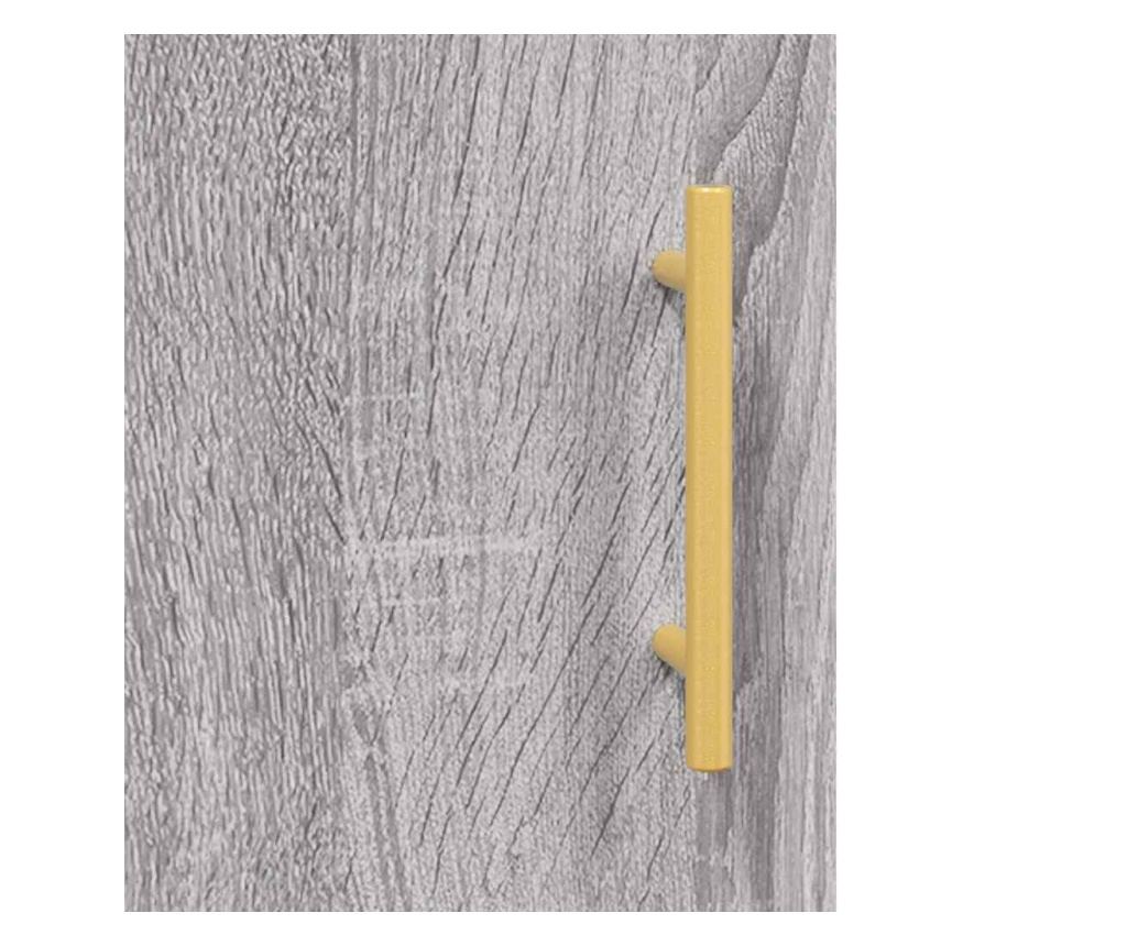 Visoki ormarić, sonoma siva, 34,5x34x180 cm, konstruirano drvo - 10