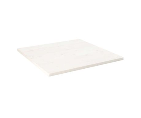 Ploča za stol bijela 90x90x2,5 cm masivna borovina četvrtasta