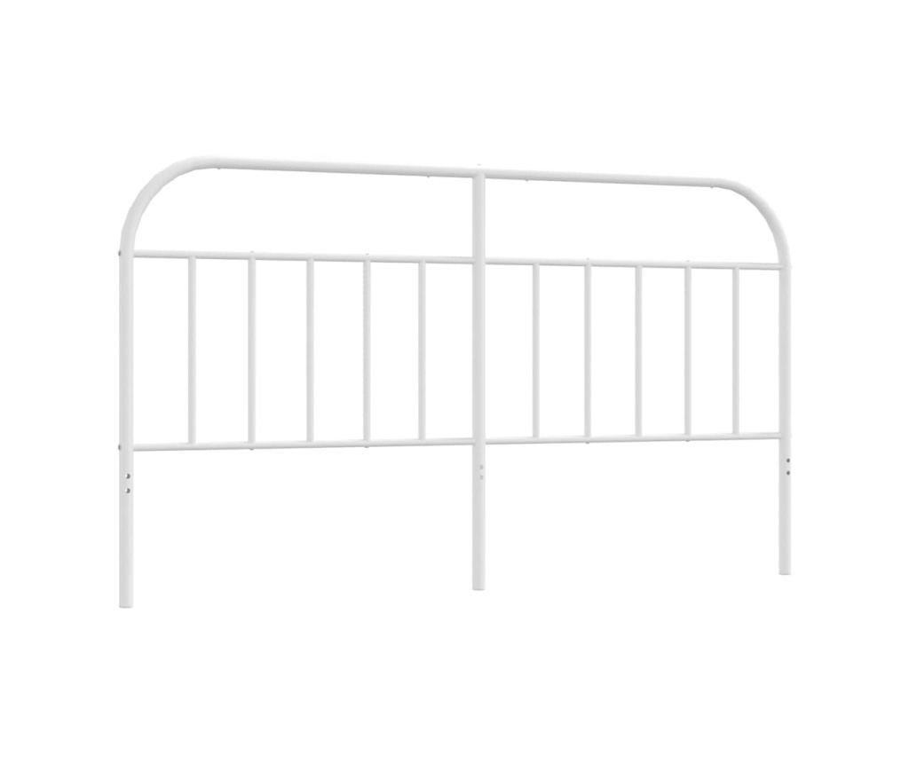 Metalni uzglavlje kreveta, bijelo, 180 cm - 2