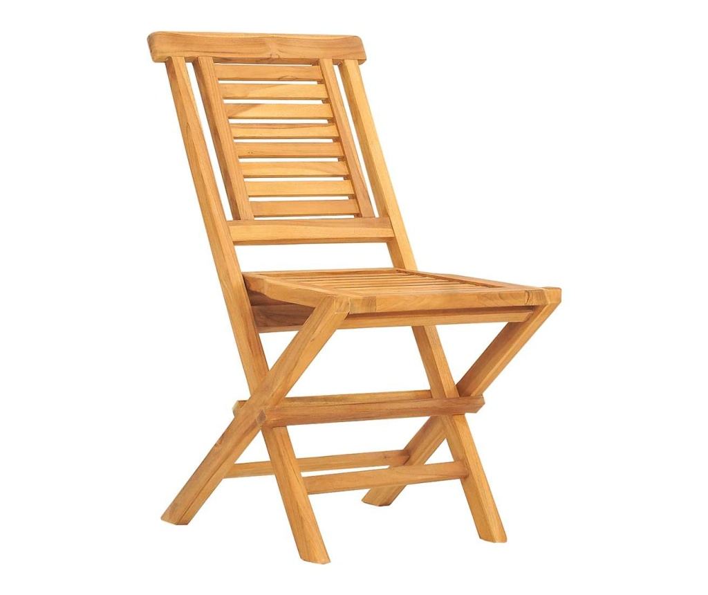 Градински комплект, масивно тиково дърво, 5 части - 4