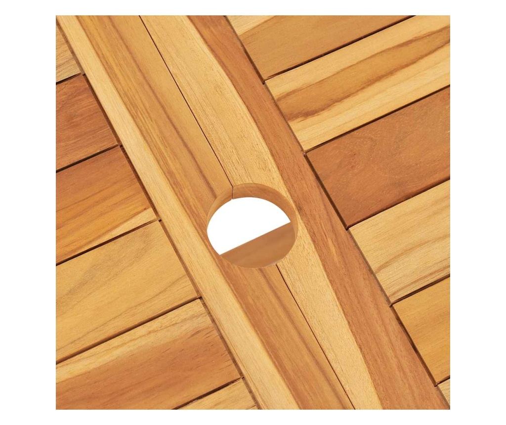 Градински комплект, масивно тиково дърво, 5 части - 7