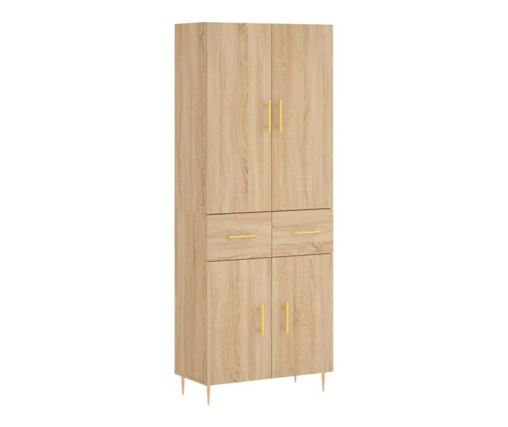 Visoka ormar, hrast sonoma, 69,5x34x180 cm, kompozitno drvo - 2
