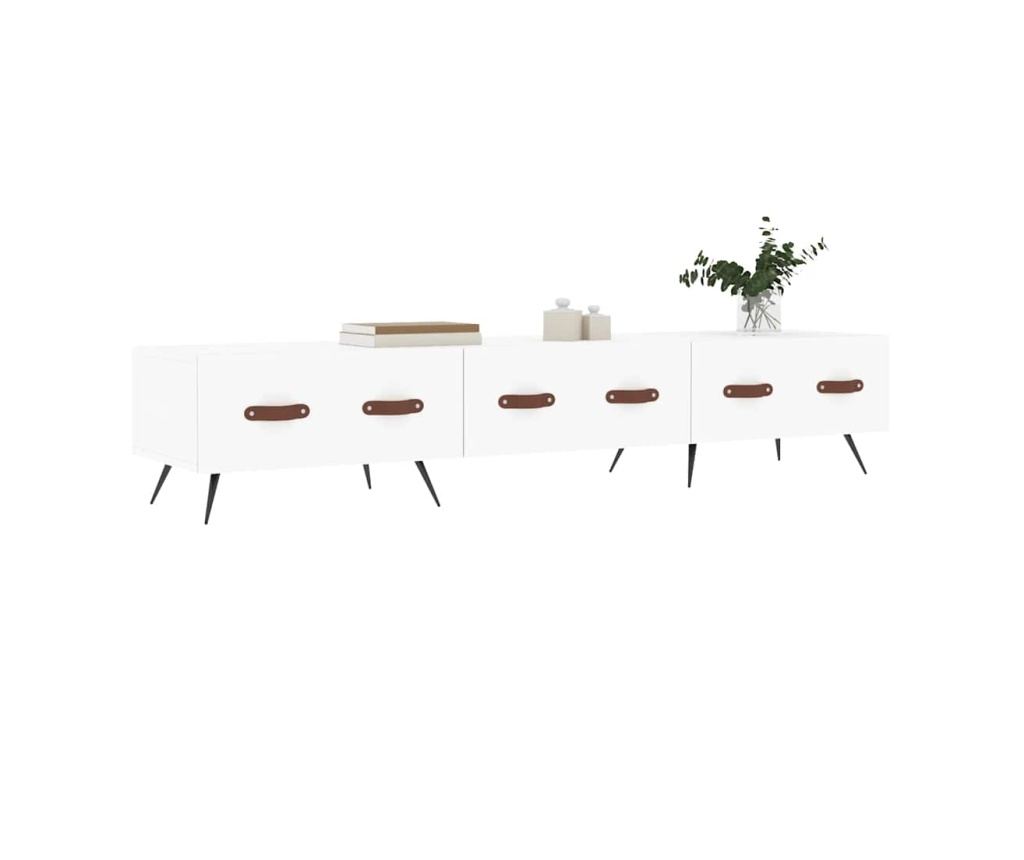 TV komoda, bijela, 150x36x30 cm, obrađeno drvo - 3