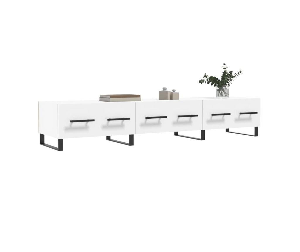 TV stalak, bijeli, 150x36x30 cm, konstruirano drvo - 3
