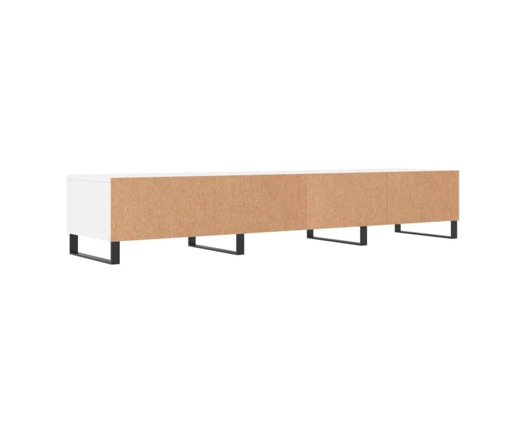 TV stalak, bijeli, 150x36x30 cm, konstruirano drvo - 8