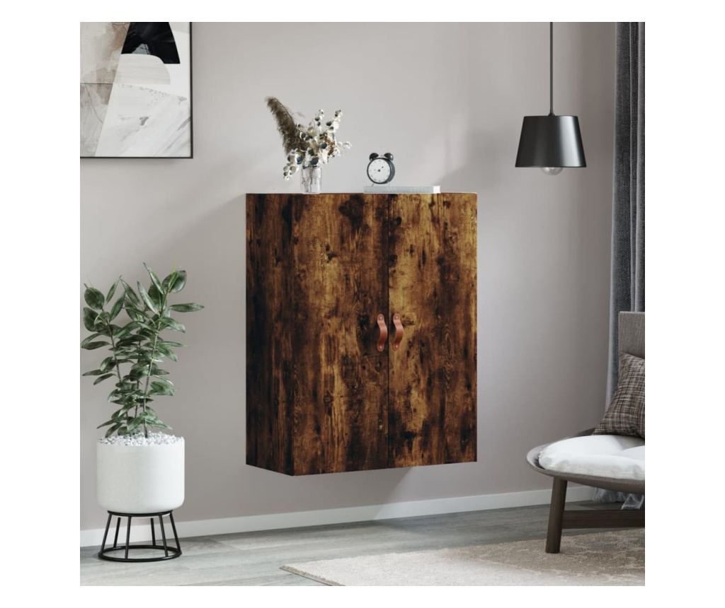 Zidni ormar, dimljeni hrast, 69,5x34x90 cm - 5