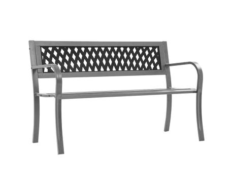 Vrtna klupa crna 120 cm čelična
