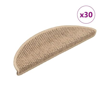 Samoljepljivi otirači za stepenice 30kom 56x17x3cm boja pijeska
