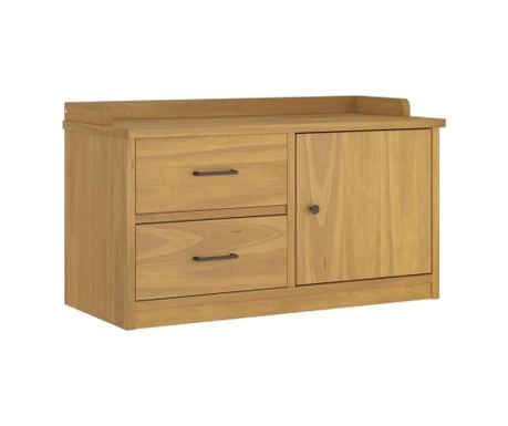 Klupa za predsoblje SANDNES 87x40x50 cm od masivne borovine