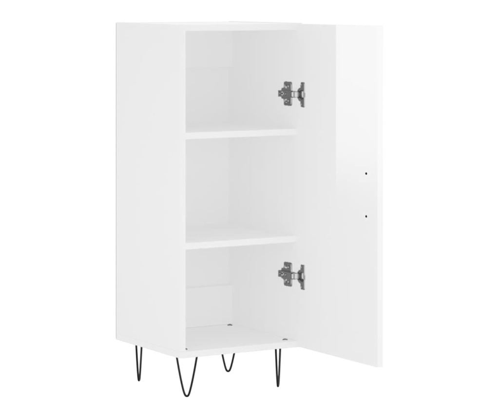 Ormarić, visoki sjaj bijeli, 34,5x34x90 cm, kompozitno drvo - 4