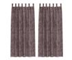 vidaXL Cortine din catifea cu perdele 2 pcs Maro 260 x 140 cm Catifea thumbnail 1