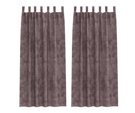 vidaXL Cortine din catifea cu perdele 2 pcs Maro 260 x 140 cm Catifea
