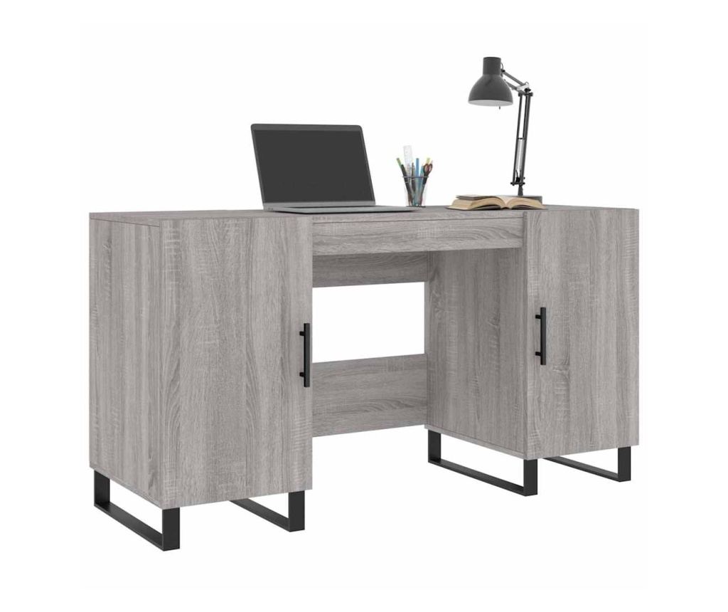 Radni stol, sonoma siva, 140x50x75 cm, kompozitno drvo - 3