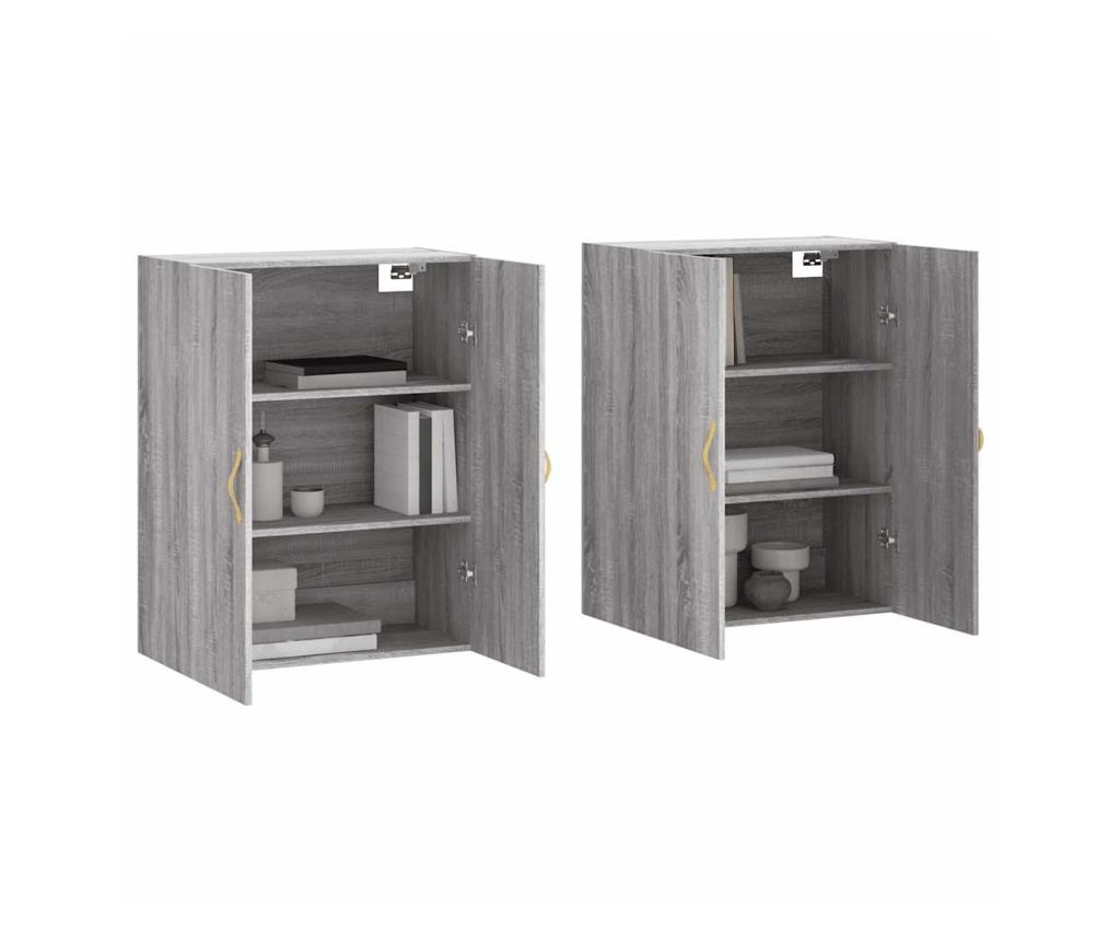 Zidni ormarići, 2 kom, boja hrasta sonoma, 69,5x34x90 cm - 3