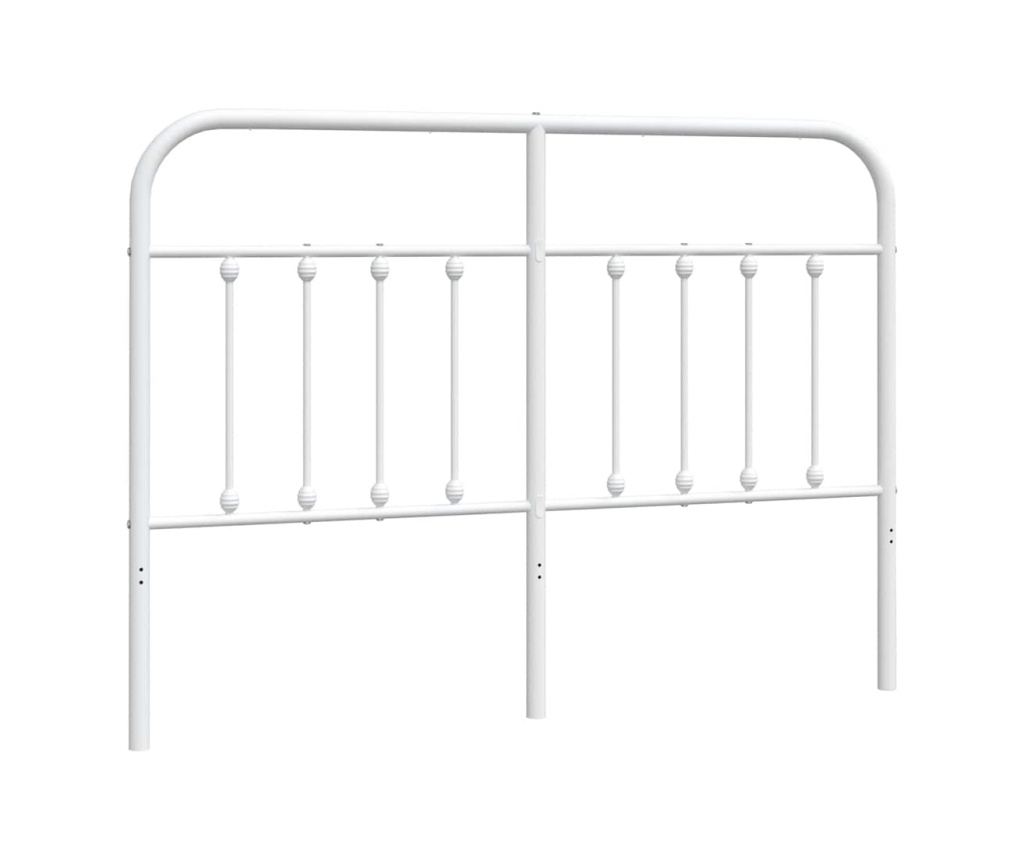Metalni uzglavlje za krevet, bijelo, 150 cm - 2