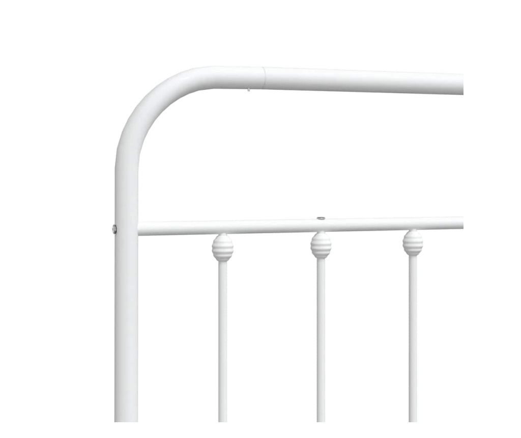Metalni uzglavlje za krevet, bijelo, 150 cm - 6