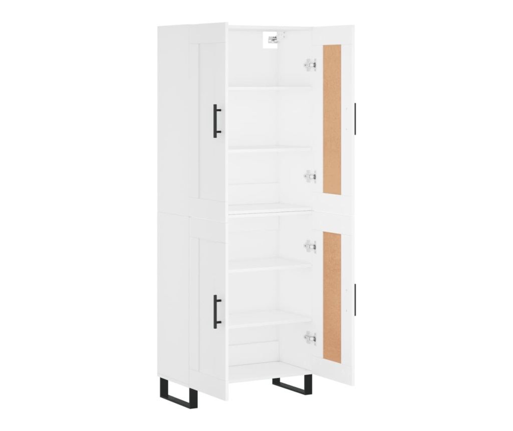 Visoka omara bela 69,5x34x180 cm inženirski les - 4