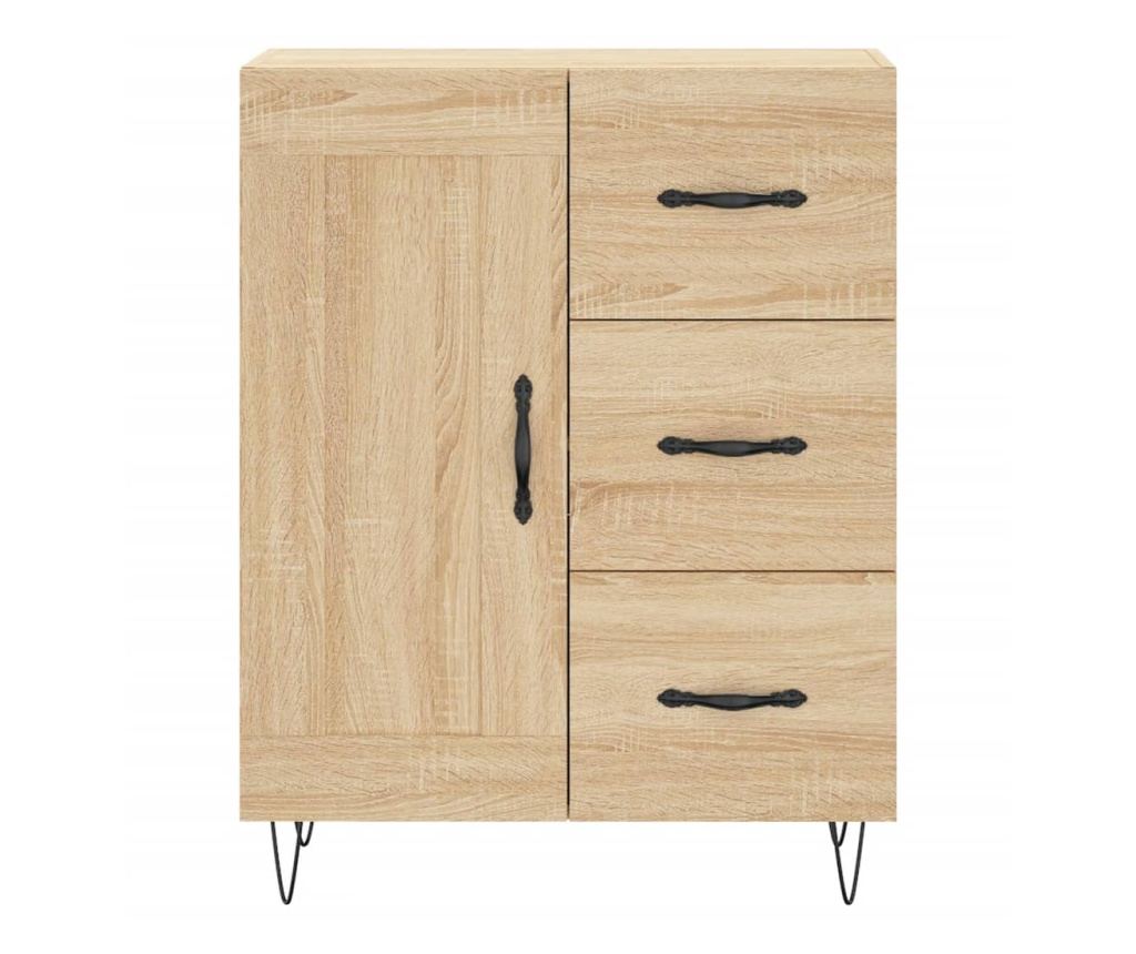 Visoka komoda sonoma hrast 69,5x34x180 cm inženirski les - 8