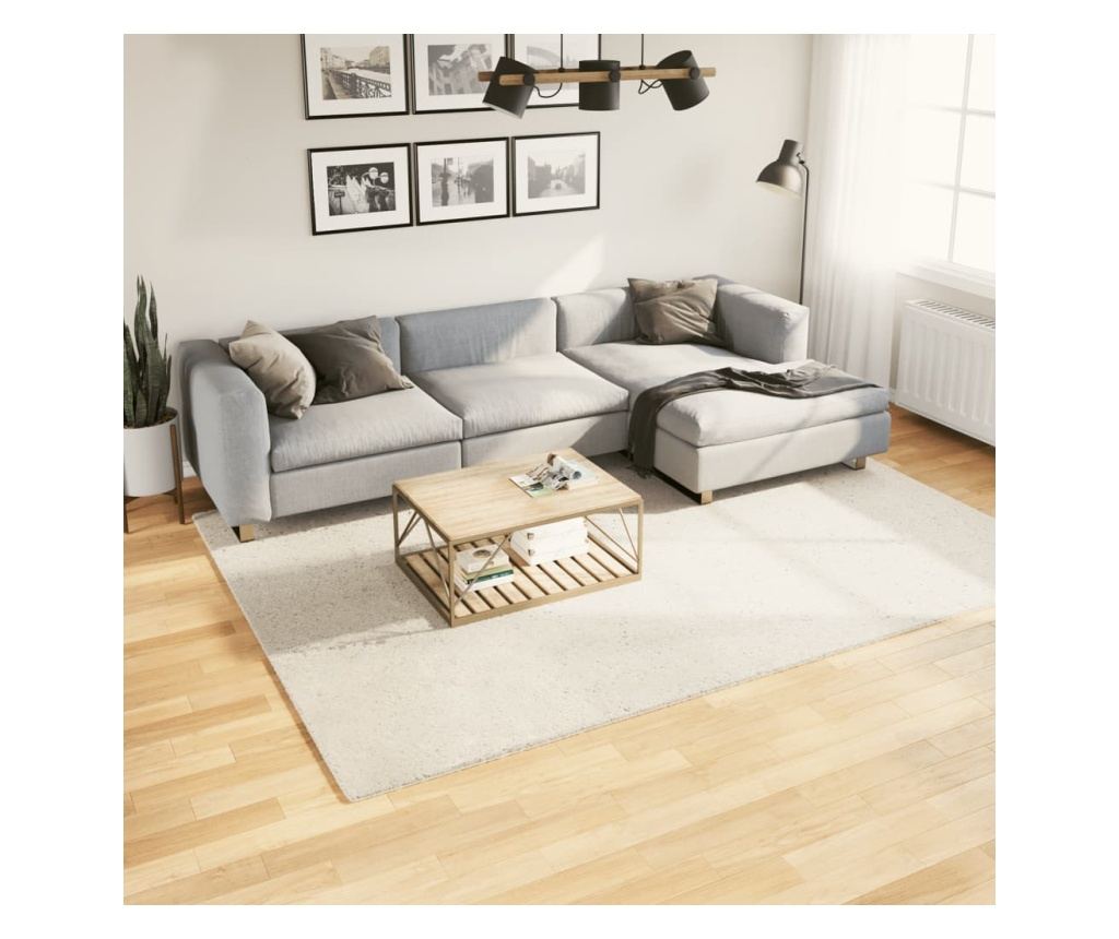 Preproga OVIEDO s kratkimi vlakni bež 200x280 cm - 2