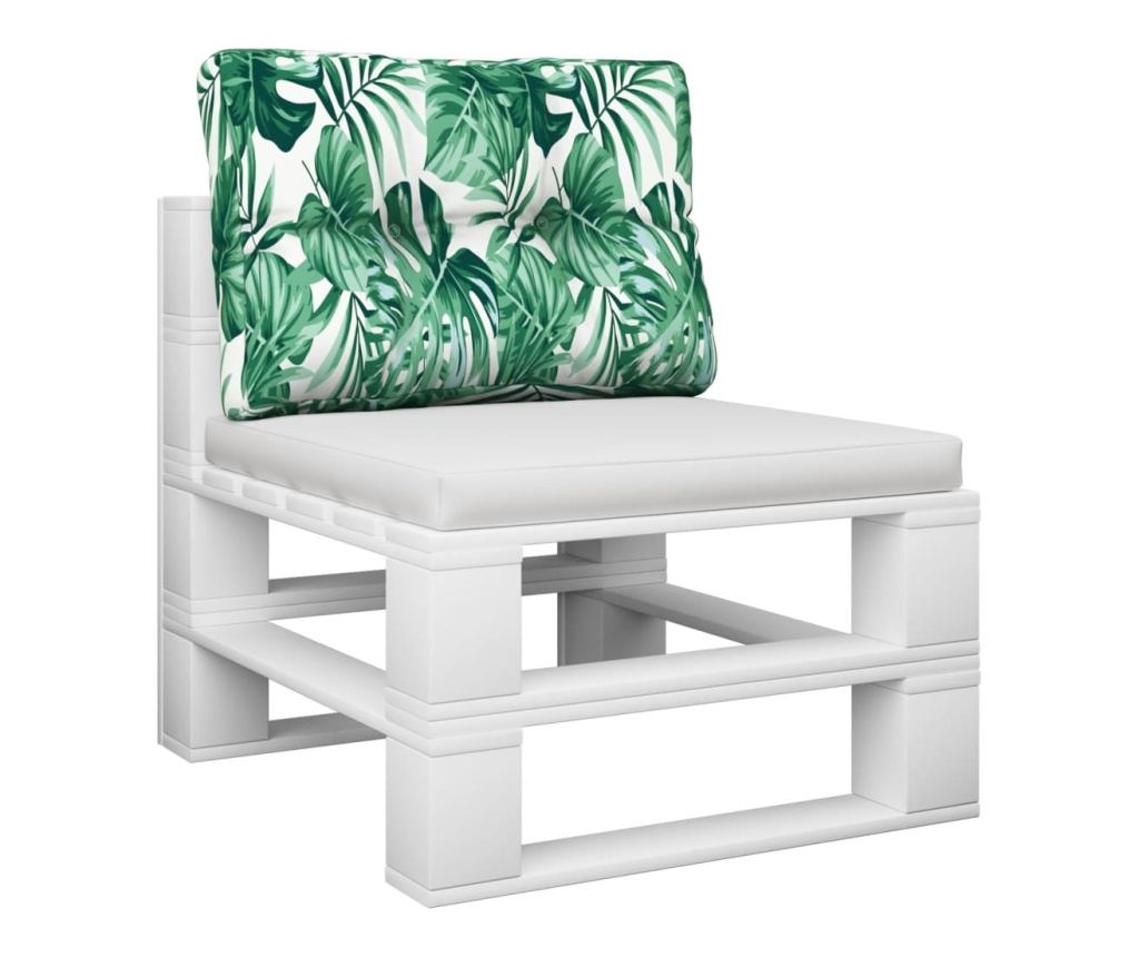 Blazina za palete vzorec listja 50x40x12 cm blago - 3