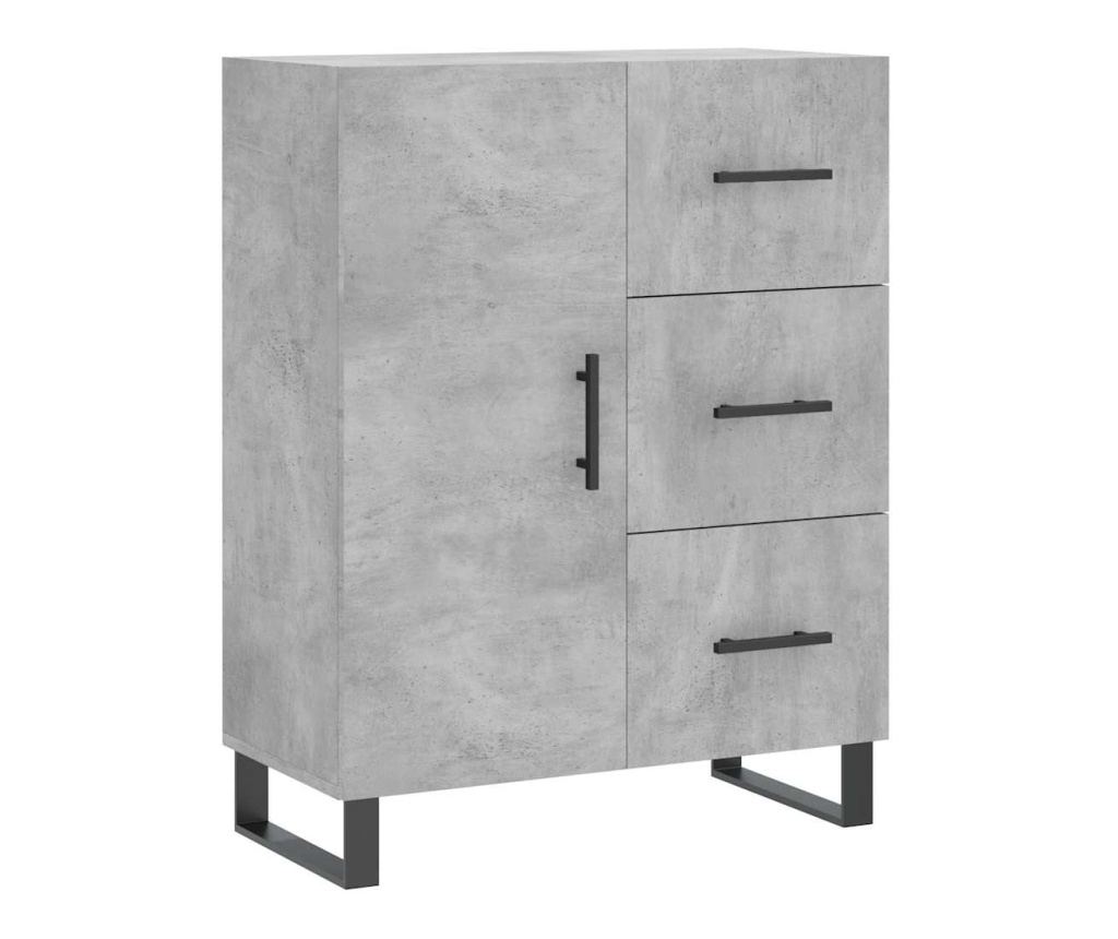 Ostavite, betonsko siva, 69,5x34x90 cm, konstruirano drvo - 2