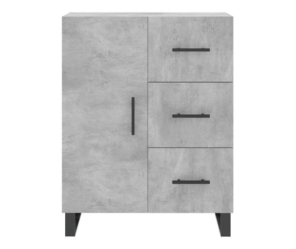 Ostavite, betonsko siva, 69,5x34x90 cm, konstruirano drvo - 5