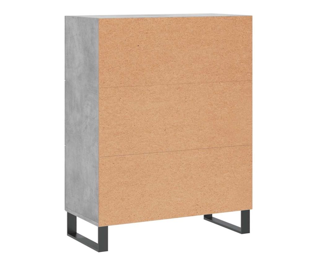 Ostavite, betonsko siva, 69,5x34x90 cm, konstruirano drvo - 8