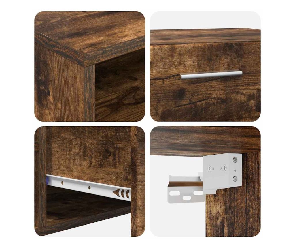 Комплект ТВ шкаф с чекмедже FLORIN Димян дъб Инженерно дърво - 9