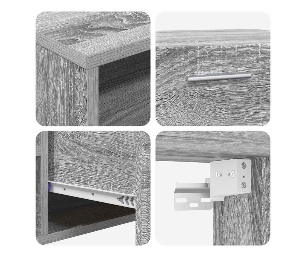 Комплект ТВ шкаф с чекмедже FLORIN Сив Сонома Инженерно дърво - 9