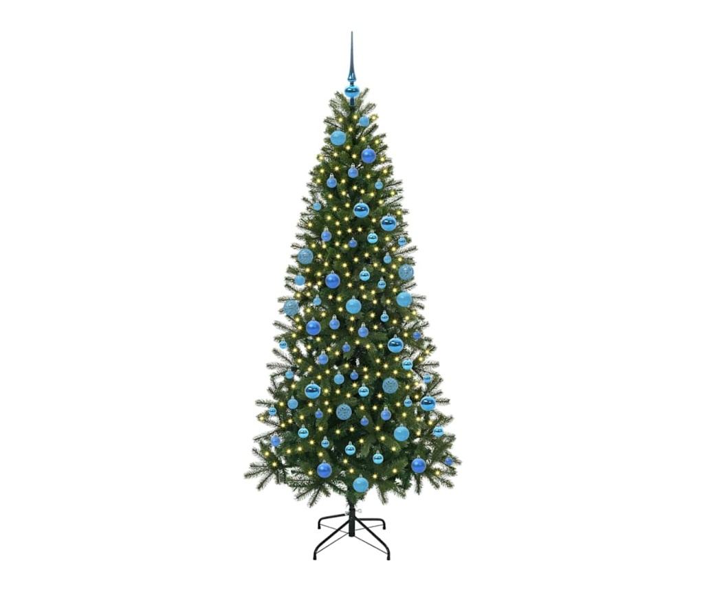 С изкуствено коледно дърво с поставка Зелен 180 cm PE и PVC - 3