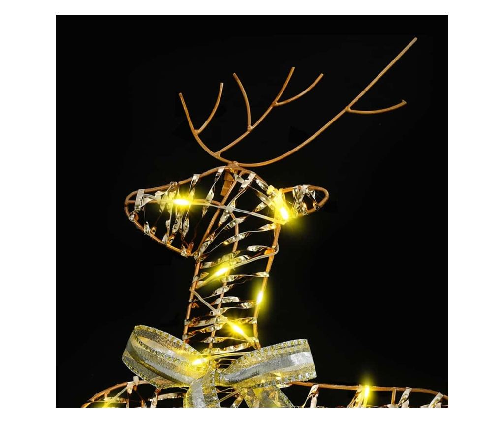 LED елени с 80 LED светодиода 4 pcs Златист PET - 6