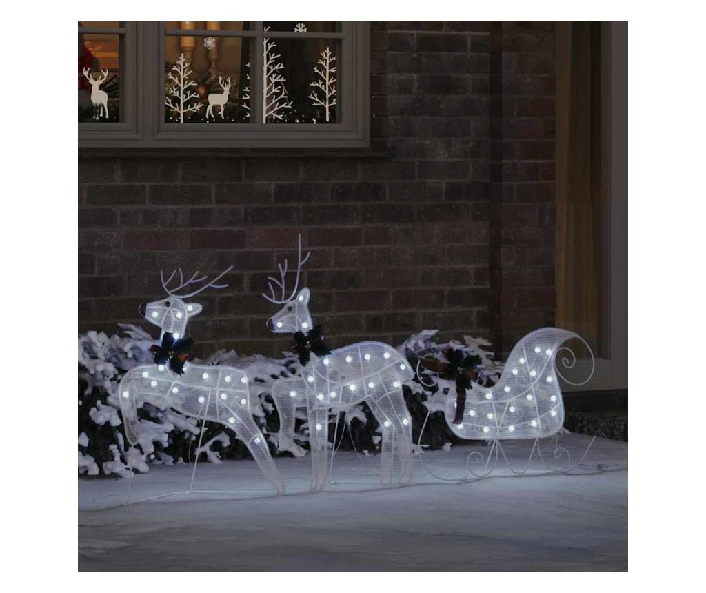 LED елени 3 pcs Студено бяло текстил - 3