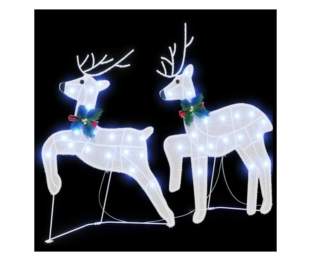 LED елени 2 pcs Студено бяло текстил - 5