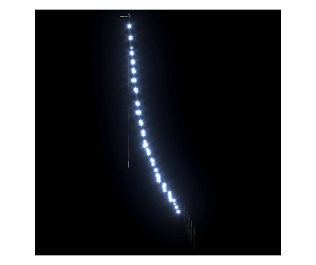 LED коледна елха с колчета за земя Хладно бяло 182 см Метал - 5