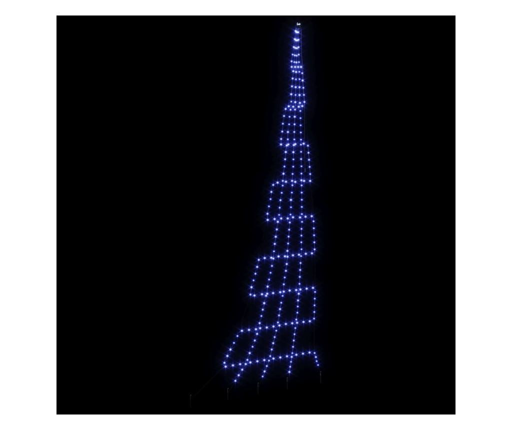LED коледна елха с колчета за земя Синьо 511 см Метал - 4