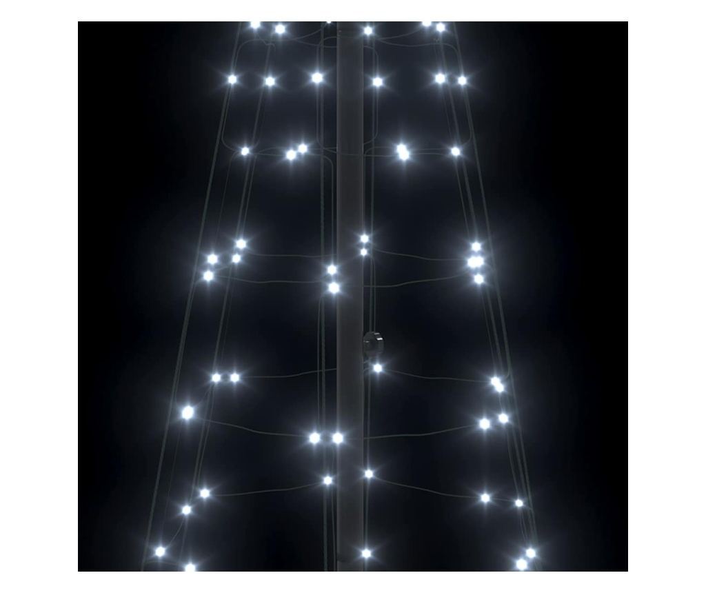LED коледна елха с колчета за земя Хладно бяло 250 cm Желязо - 6