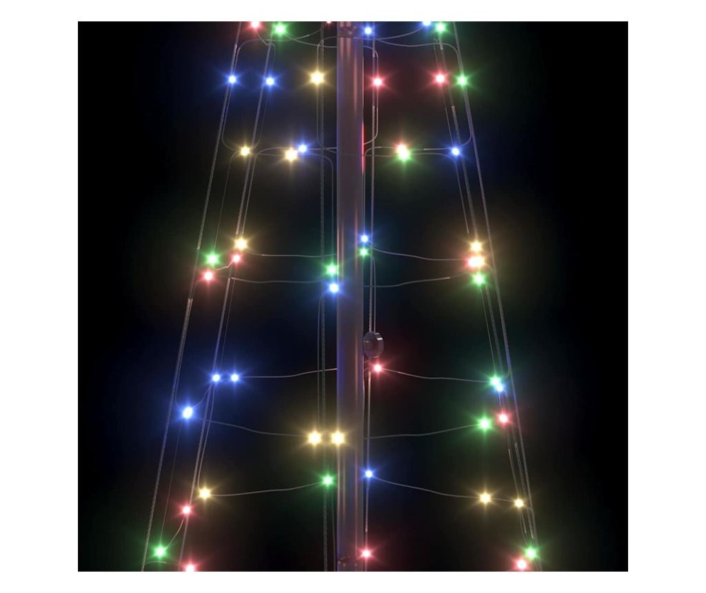 LED коледна елха с колчета за земя Многоцветен 250 cm Желязо - 6