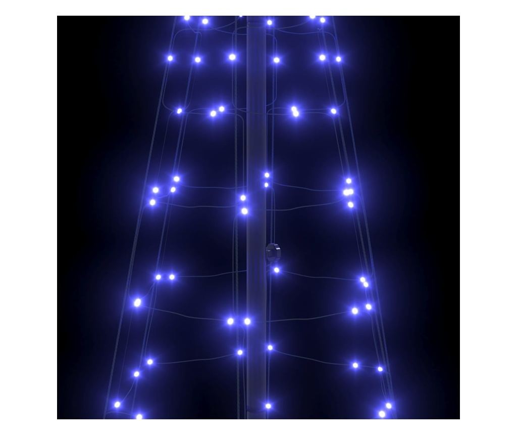 LED коледна елха с колчета за земя Синьо 250 cm Желязо - 5