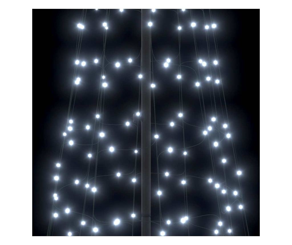 LED коледна елха с колчета за земя Хладно бяло 400 cm Желязо - 21