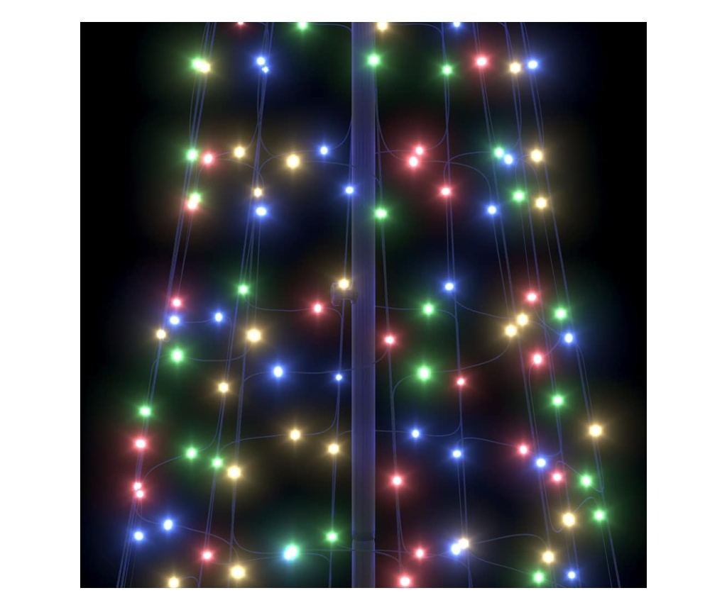 LED коледна елха с колчета за земя Многоцветен 400 cm Желязо - 6