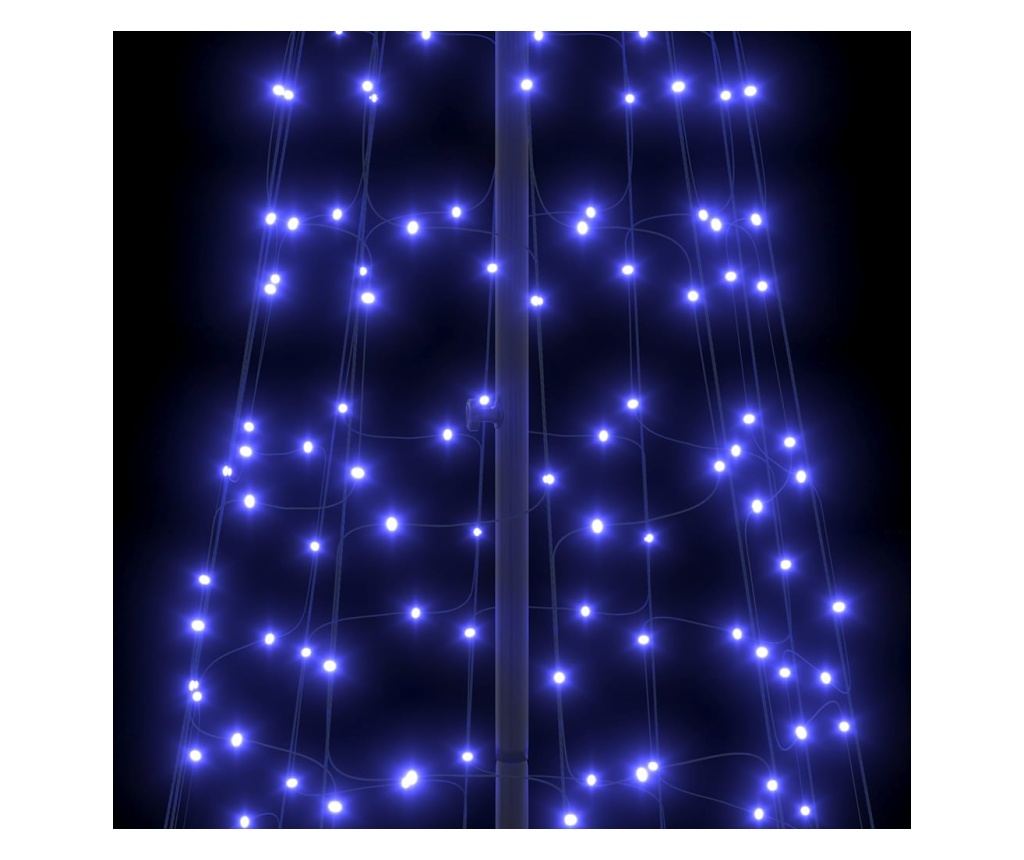 LED коледна елха с колчета за земя Синьо 400 cm Желязо - 6