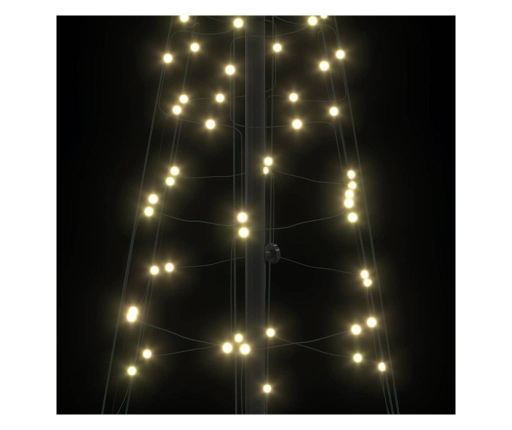 LED Коледна Елха с 390 LED светодиода Топло бяло 250 cm Желязо - 6