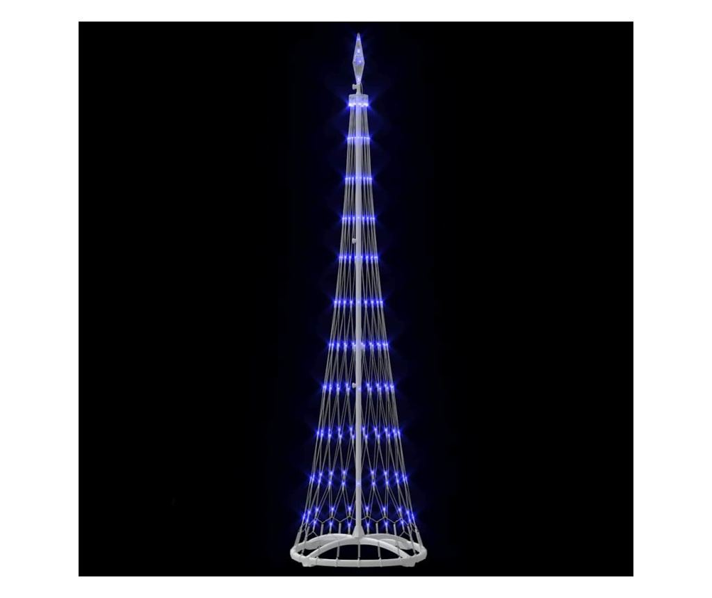 LED Коледна Елха с поставка Синьо 51 х 51 х 190 см Метал - 5