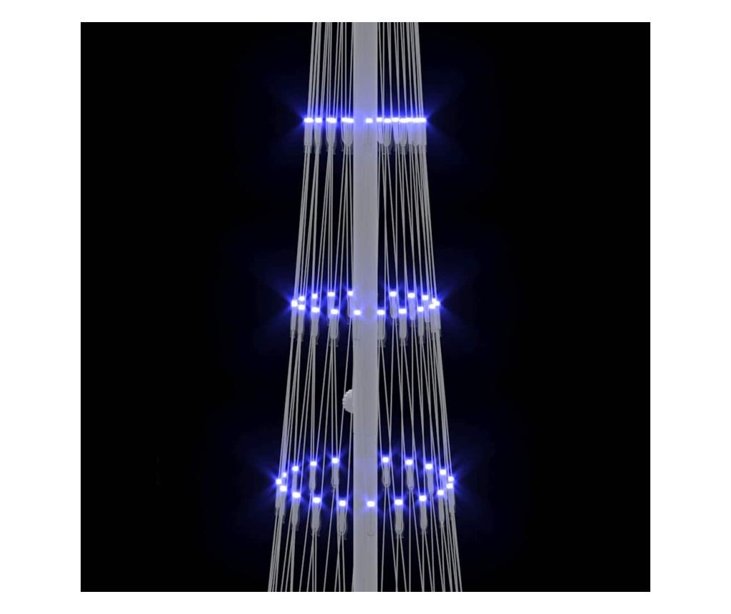 LED Коледна Елха с поставка Синьо 51 х 51 х 190 см Метал - 6